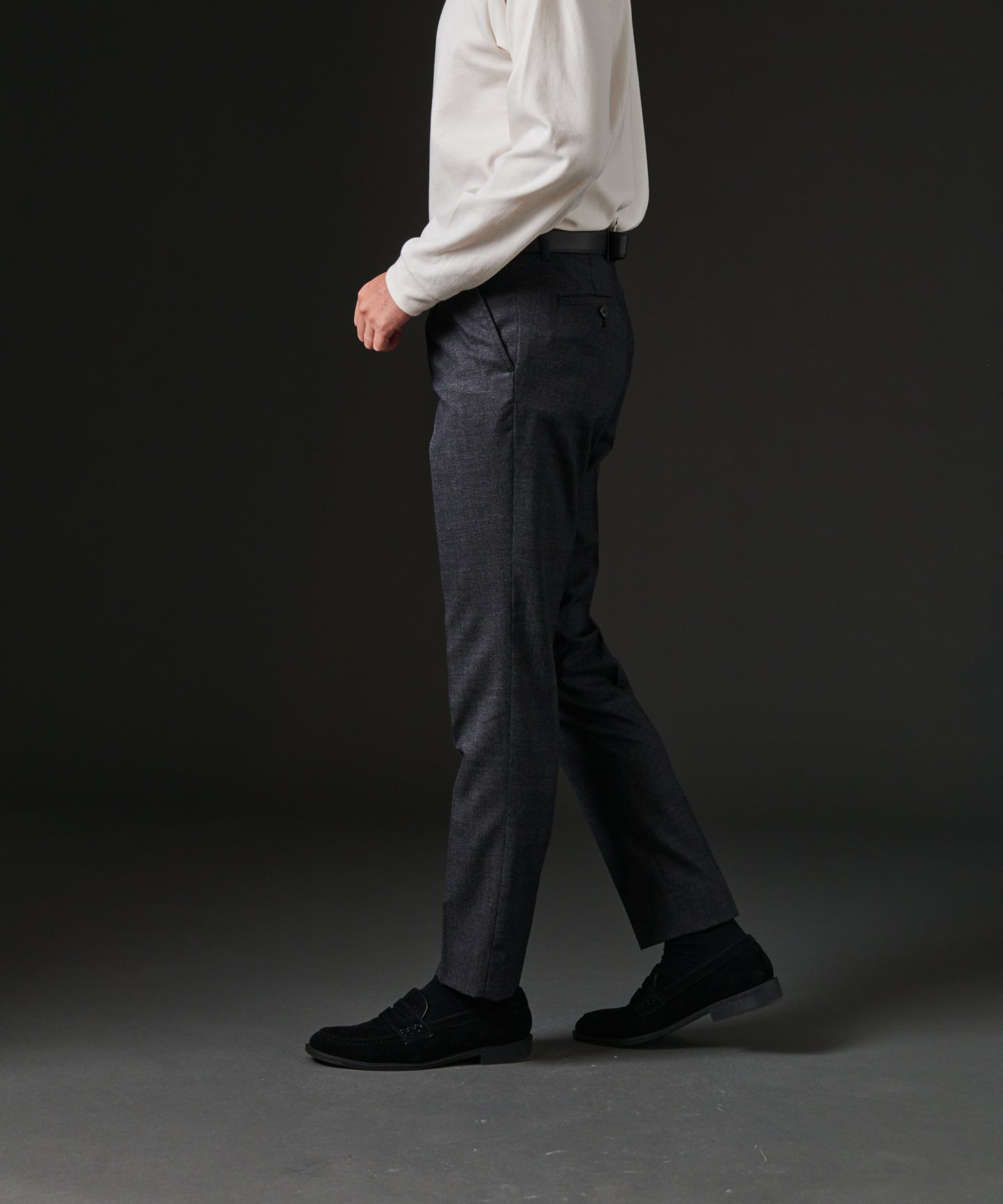 HIROKO KOSHINO TWバーズアイサイドシャーリングパンツ